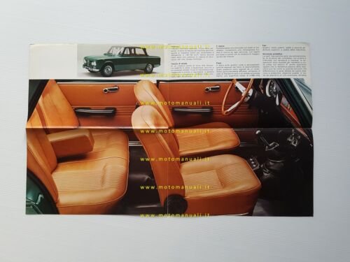 Alfa Romeo Giulia Super 1300 1600 1973 depliant originale italiano