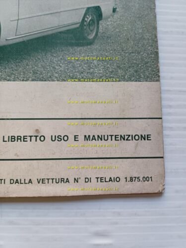 Alfa Romeo Giulia Super 1971 AGGIORNAMENTO originale manuale uso