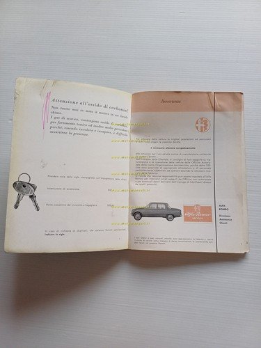 Alfa Romeo Giulia TI 1962 manuale uso manutenzione libretto originale