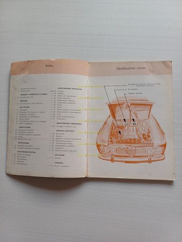 Alfa Romeo Giulia TI 1962 manuale uso manutenzione libretto originale