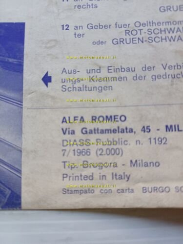 Alfa Romeo Giulia TI 1966 AGGIORNAMENTO originale testo TEDESCO