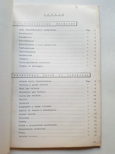 Alfa Romeo Giulia ti Spider Sprint '69 manuale officina caratteristiche …