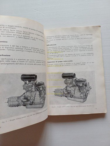 Alfa Romeo Giulietta- Sprint -Spider- SS 1959 manuale uso manutenzione …
