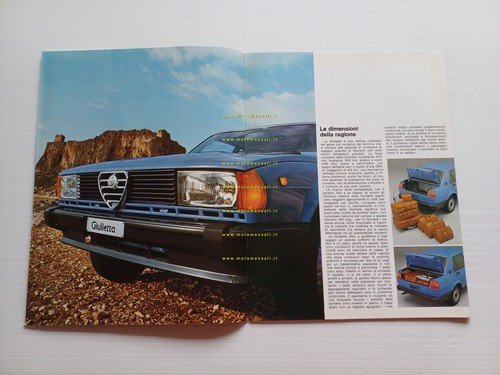 Alfa Romeo Giulietta 1.3 - 1.6 1978 depliant originale italiano