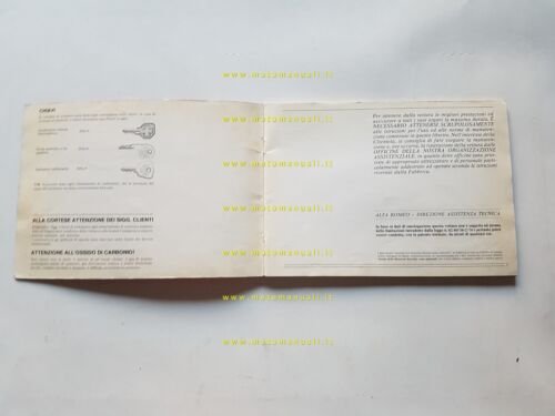 Alfa Romeo Giulietta 1.3-1.6 1978 manuale uso manutenzione libretto originale