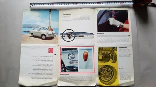 Alfa Romeo Giulietta 1300 TI 1958 depliant originale auto brochure