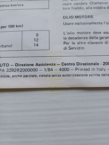 Alfa Romeo Giulietta 2.0 Turbo AutoDelta 1983 ALLEGATO manuale uso …