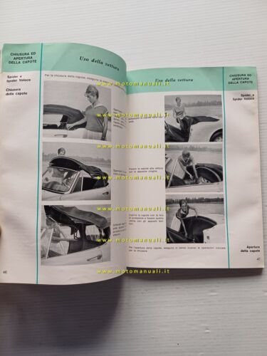Alfa Romeo Giulietta SZ Sprint Spider Veloce 1962 manuale uso …