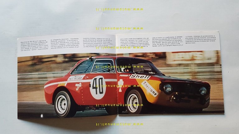 Alfa Romeo GT - Spider Junior 1972 depliant originale italiano