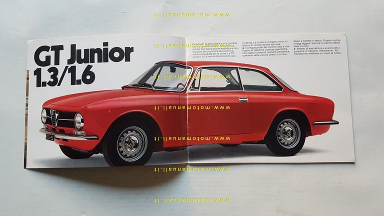 Alfa Romeo GT - Spider Junior 1972 depliant originale italiano