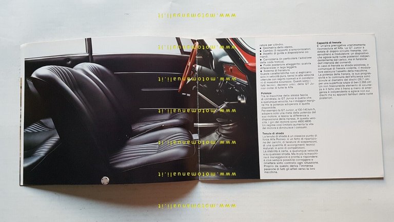 Alfa Romeo GT - Spider Junior 1972 depliant originale italiano