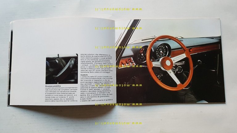 Alfa Romeo GT - Spider Junior 1972 depliant originale italiano
