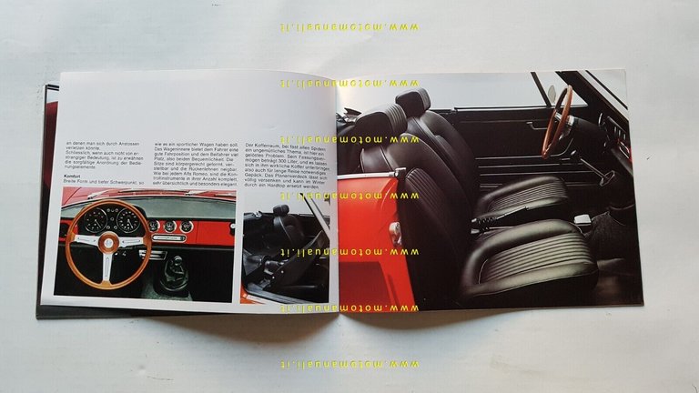 Alfa Romeo GT - Spider Junior 1973 depliant originale TEDESCO …