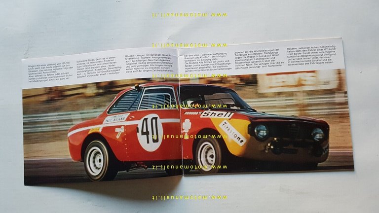 Alfa Romeo GT - Spider Junior 1973 depliant originale TEDESCO …