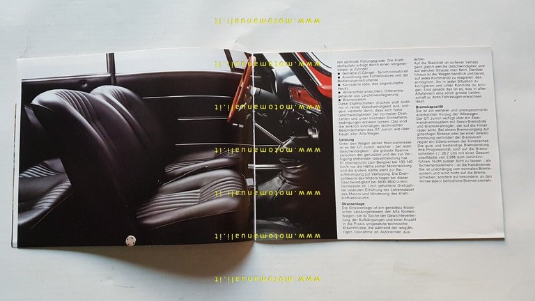 Alfa Romeo GT - Spider Junior 1973 depliant originale TEDESCO …