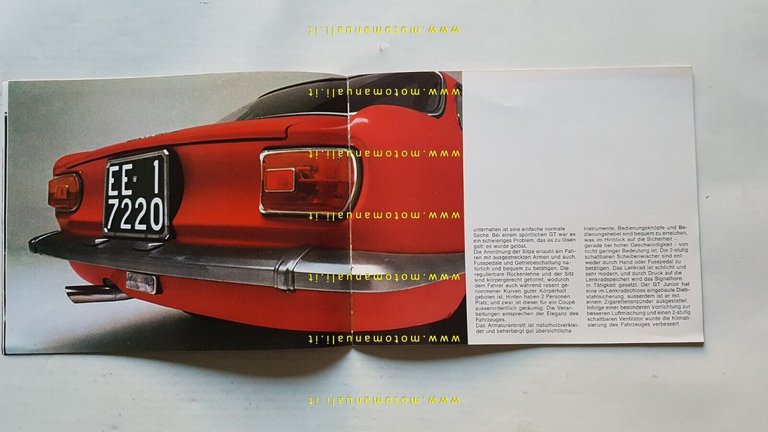 Alfa Romeo GT - Spider Junior 1973 depliant originale TEDESCO …