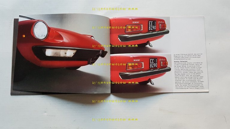 Alfa Romeo GT - Spider Junior 1973 depliant originale TEDESCO …