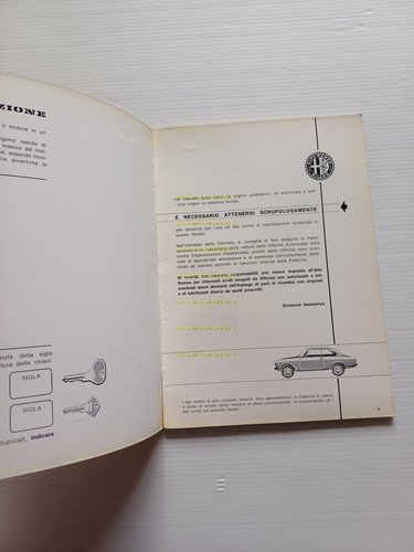 Alfa Romeo GT 1300 Junior 1966 manuale uso manutenzione libretto …