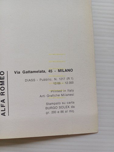 Alfa Romeo GT 1300 Junior 1966 manuale uso manutenzione libretto …
