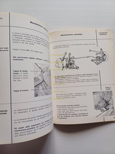 Alfa Romeo GT 1300 Junior 1966 manuale uso manutenzione libretto …