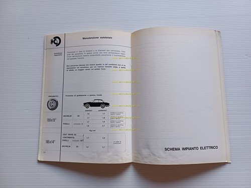 Alfa Romeo GT 1300 Junior 1969 ALLEGATO manuale uso originale