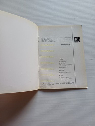 Alfa Romeo GT 1300 Junior 1969 ALLEGATO manuale uso originale