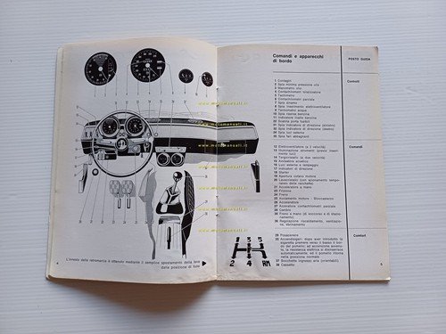 Alfa Romeo GT 1300 Junior 1969 ALLEGATO manuale uso originale