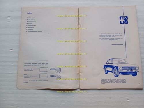 Alfa Romeo GT 1300 Junior 1972 AGGIORNAMENTO originale manuale uso