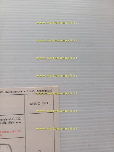 Alfa Romeo GT 1600 Junior 115.34 1974 scheda omologazione DGM …