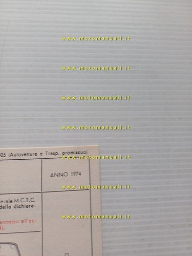 Alfa Romeo GT 1600 Junior 115.34 1974 scheda omologazione DGM …