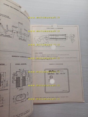 Alfa Romeo GT 1600 Junior 115.34 1974 scheda omologazione DGM …