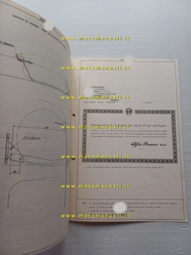 Alfa Romeo GT 1600 Junior 115.34 1974 scheda omologazione DGM …