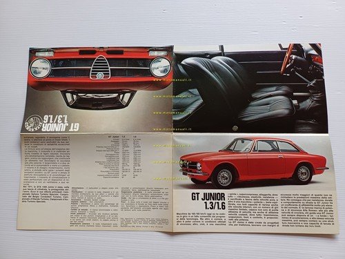 Alfa Romeo GT Junior 1.3 - 1.6 1973 depliant italiano …