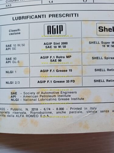 Alfa Romeo GT Junior 1.3 - 1.6 1974 manuale uso …