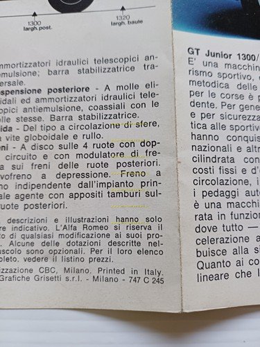 Alfa Romeo GT Junior 1300 - GT Junior 1600 1974-5 …