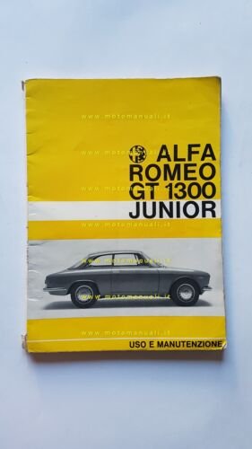 Alfa Romeo GT Junior 1300 1966 manuale uso manutenzione libretto …