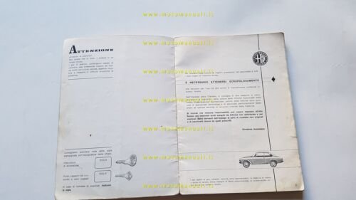 Alfa Romeo GT Junior 1300 1966 manuale uso manutenzione libretto …