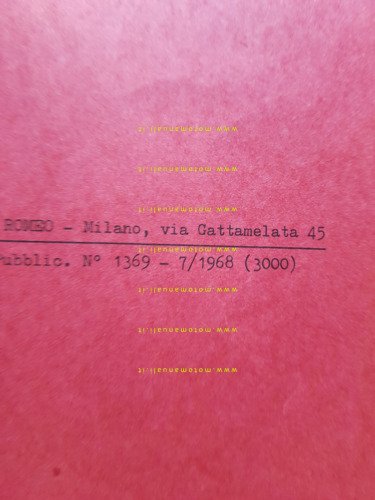 Alfa Romeo GTA 1300 Junior 1968 manuale officina caratteristiche tecniche