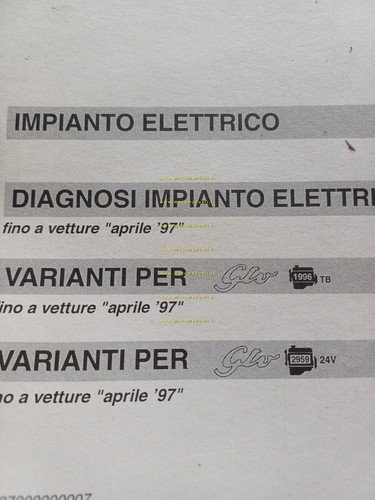 Alfa Romeo GTV - Spider 1994-97 manuale officina Impianto Elettrico …