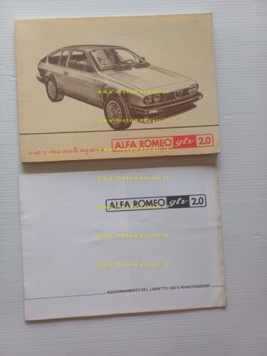 Alfa Romeo GTV 2.0 1980 + aggiornamento 1981 manuale uso …