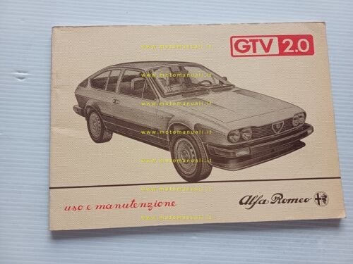 Alfa Romeo GTV 2.0 1983 manuale uso manutenzione libretto originale