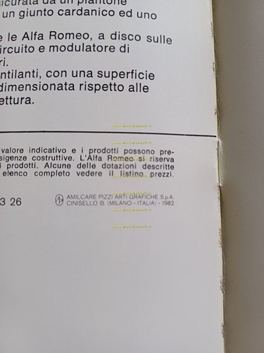 Alfa Romeo GTV 6 2.5 1982 depliant originale italiano