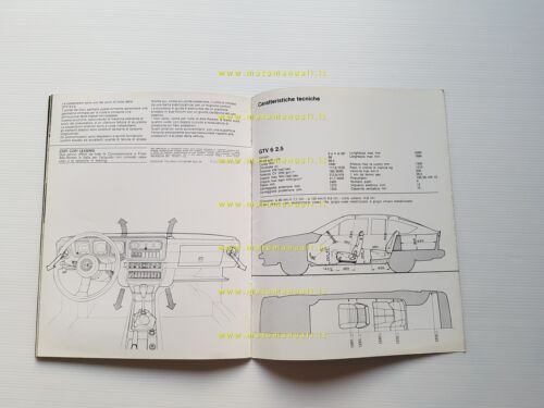Alfa Romeo GTV 6 2.5 1982 depliant originale italiano