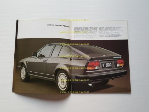 Alfa Romeo GTV 6 2.5 1982 depliant originale italiano