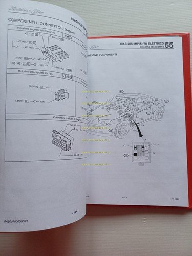 Alfa Romeo GTV-Spider-145-146-155-164 1996-98 manuale officina Sistemi Allarme