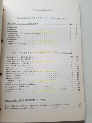 Alfa Romeo Junior Z 1.6 1972 manuale officina caratteristiche tecniche …