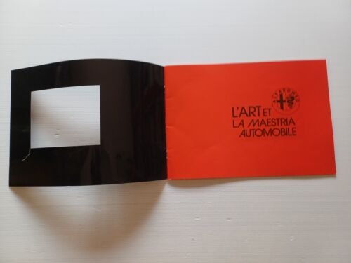 ALFA ROMEO L'Art et la Maestria Automobile 1982 depliant originale
