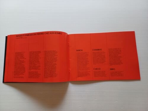 ALFA ROMEO L'Art et la Maestria Automobile 1982 depliant originale