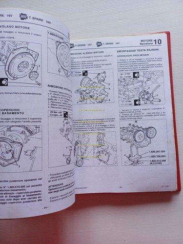 Alfa Romeo manuale officina Revisione Motori tutti modelli 1994-98 originale