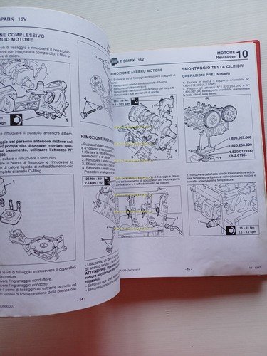 Alfa Romeo manuale officina Revisione Motori tutti modelli 1994-98 originale